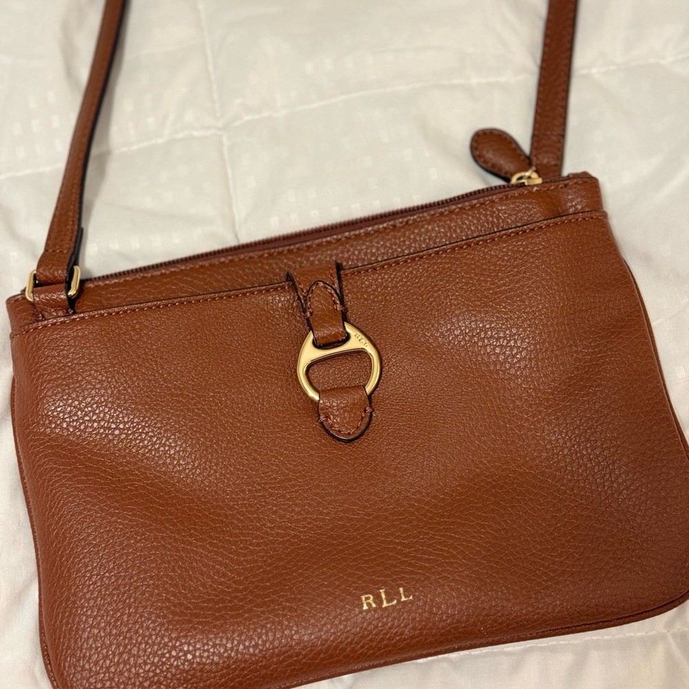 Ralph Lauren Women's Crossbody Purse Faux Leather Brown. Excellent condition!
